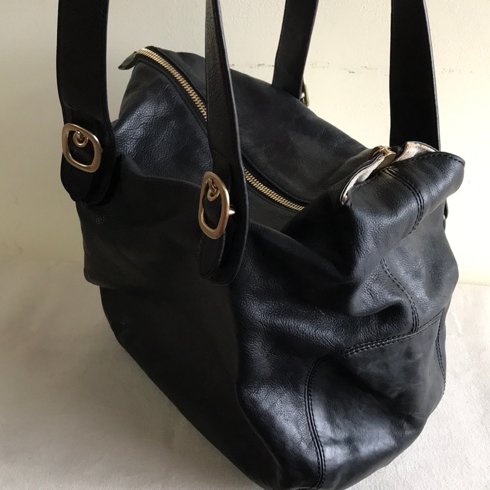 Michael Kors tote extra large Black leather gorgeous 2 top handle bag zip close - Picture 11 of 16